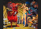 Robert Williams In the Pavillion of The Red Clown painting